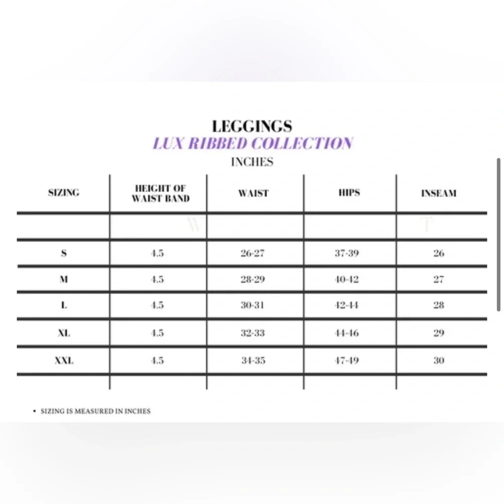 Thick Athletics LUX Ribbed On-the-Move Purple Leggings Side Pockets - Picture 12 of 12